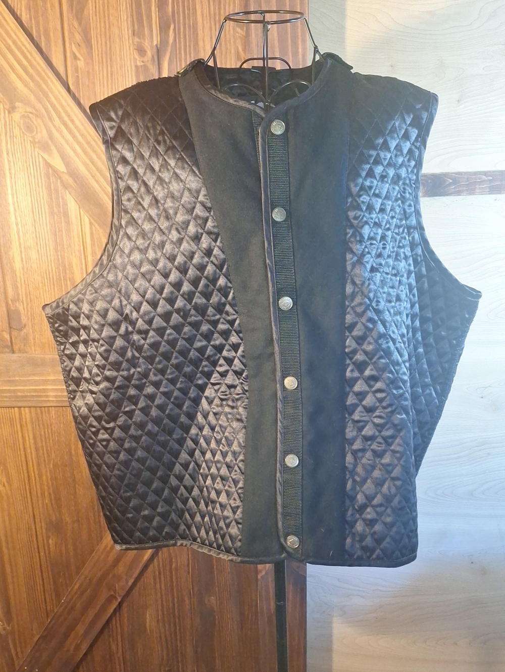 Harley-Davidson Black Quilted Snap-Front Vest